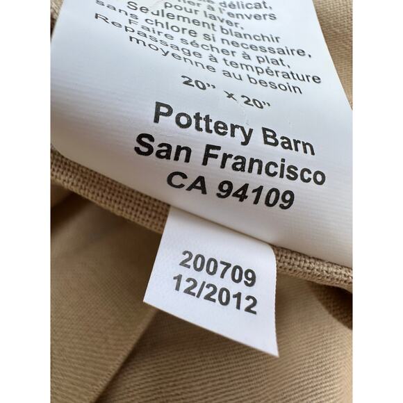 Pottery Barn Terra Kalamkari Pillow Sham new 20x20 Embroidered India beige euro - Picture 9 of 13